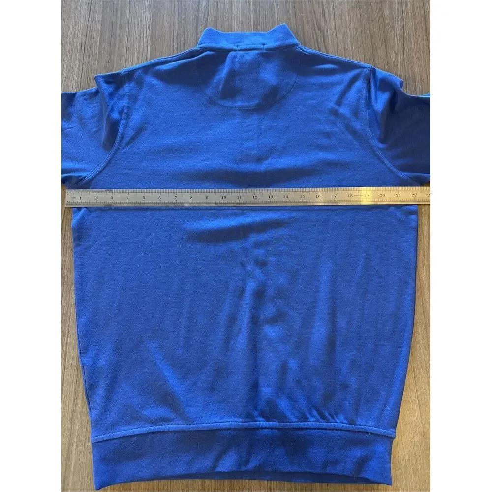 PETER MILLAR Crown Confort‎ TaylorMade Logo Sz Small Quarter-Zip Blue Color NFC